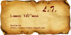 Lamos Tímea névjegykártya