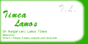 timea lamos business card